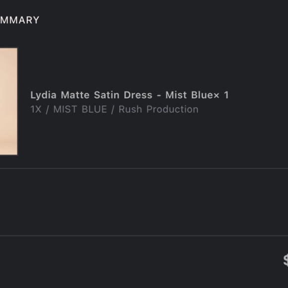 Lydia Matte Satin Dress -  1X / MIST BLUE - Picture 4 of 7